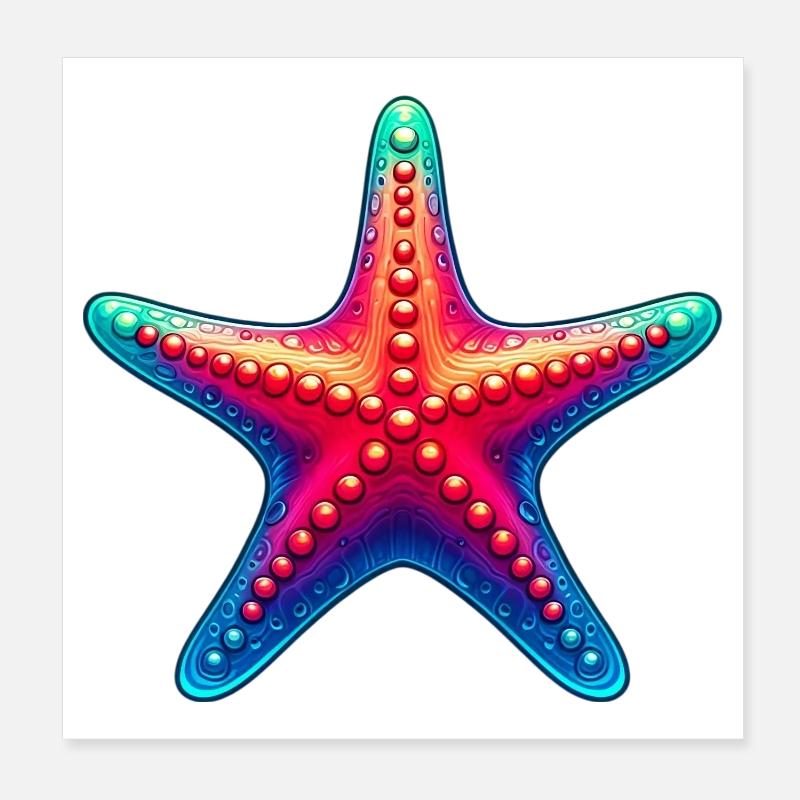 Étoile de mer Poster 20 x 20 cm