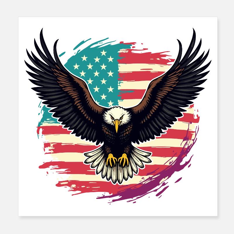 Pygargue à tête blanche Poster 20 x 20 cm