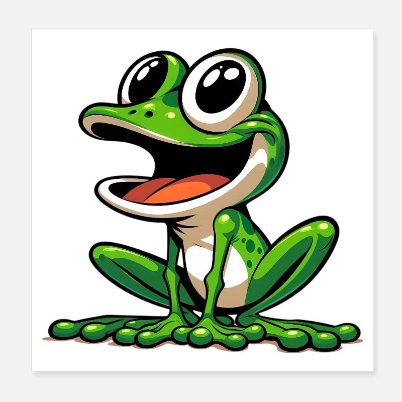 Frosch Poster 20x20 cm
