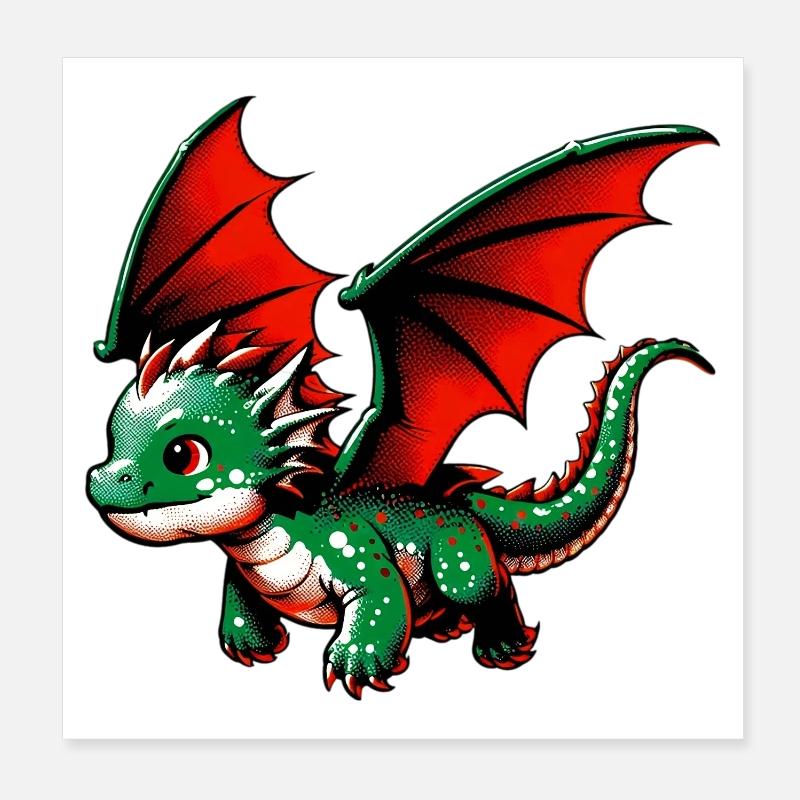 Dragon Poster 20 x 20 cm