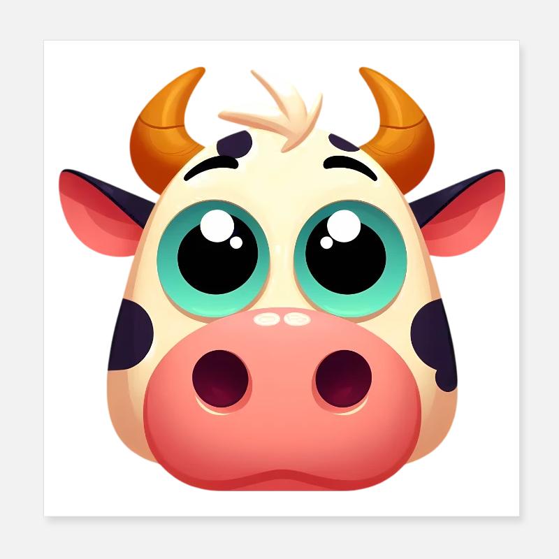 Vache Poster 20 x 20 cm