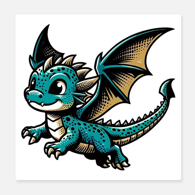 Dragon Poster 20 x 20 cm