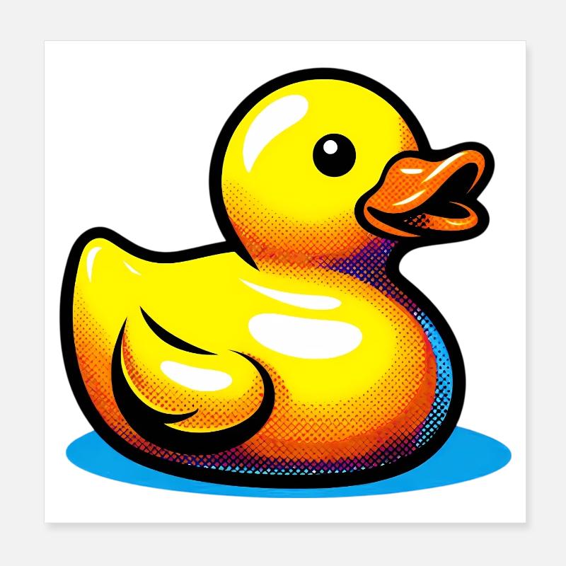 Caneton Canard Canard Canard Poster 20 x 20 cm