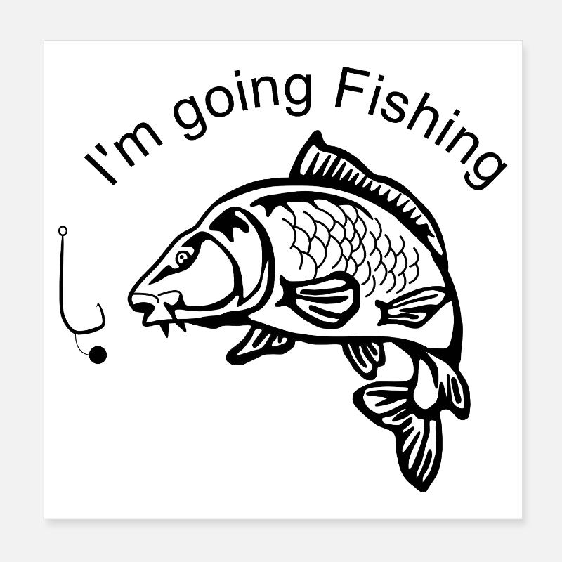 Carpfishing Poster 20x20 cm