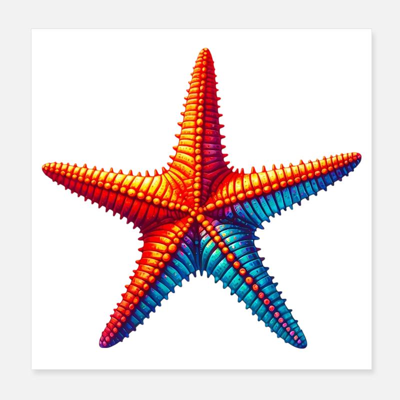 Étoile de mer Poster 20 x 20 cm