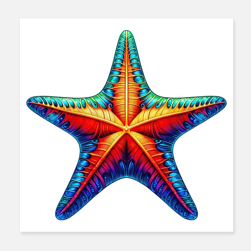 Starfish Poster 8" x 8" (20x20 cm)