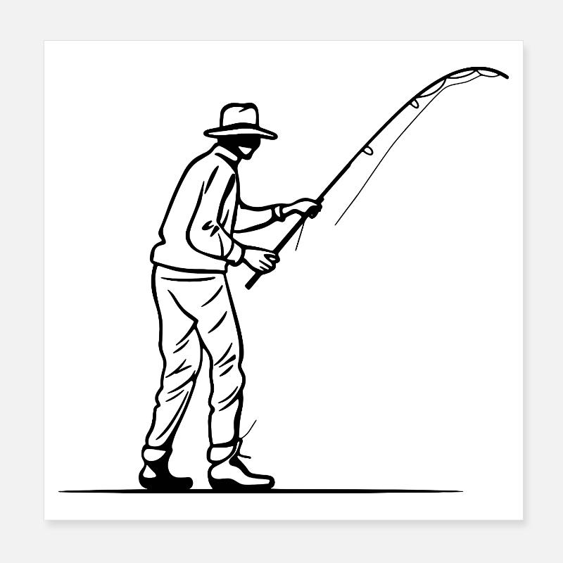 Pêcheur Poster 20 x 20 cm