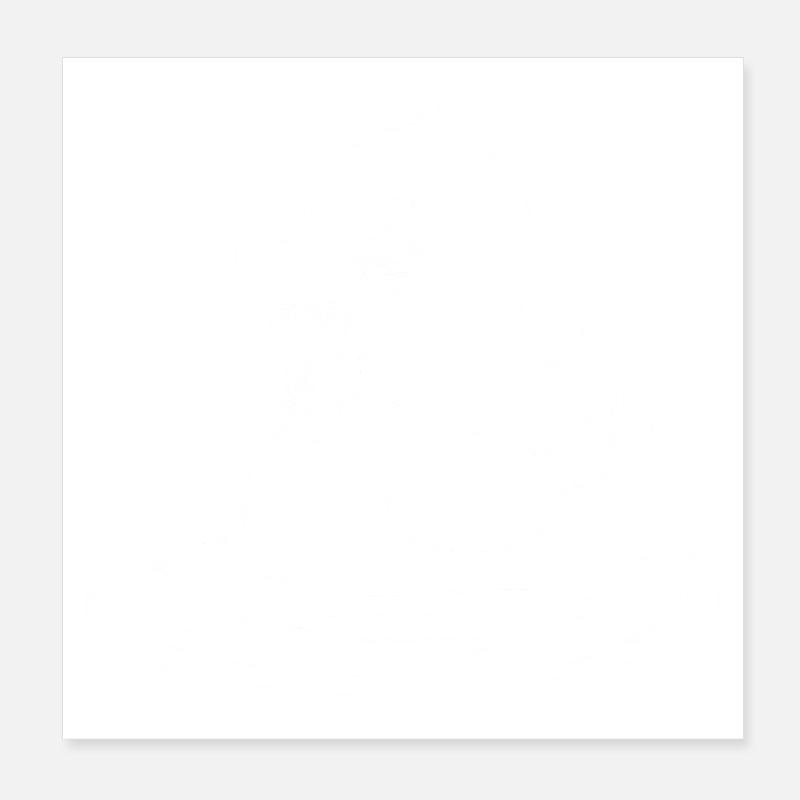 Weiße dämonische Ente Poster 20x20 cm