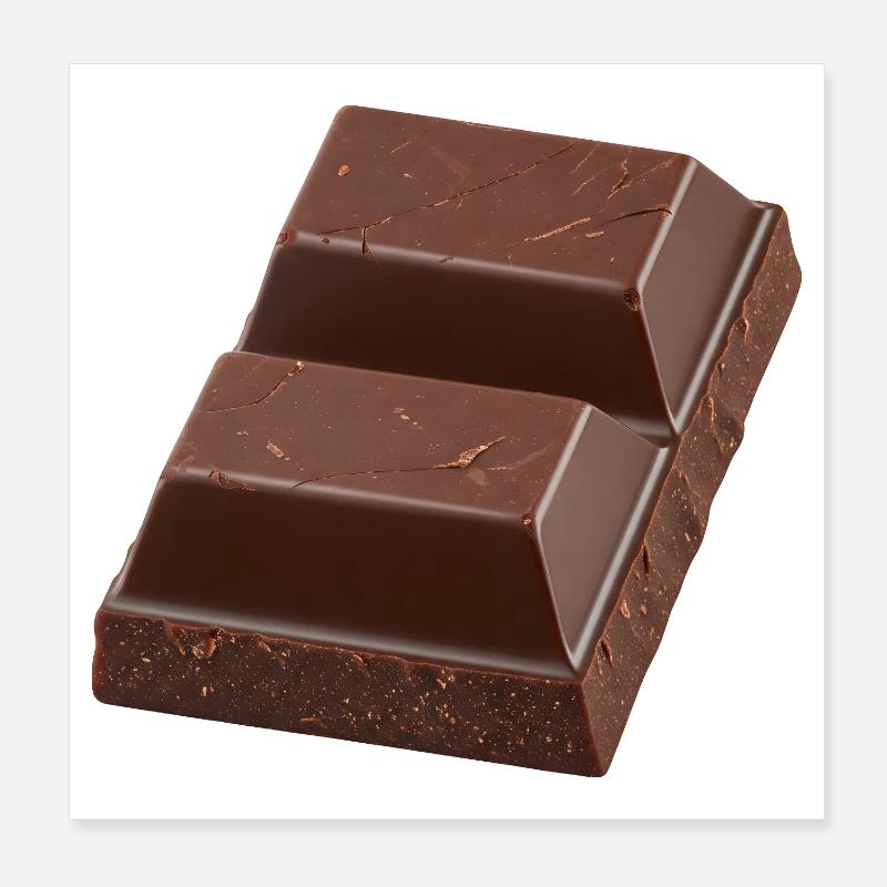 Morceau de chocolat Poster 20 x 20 cm