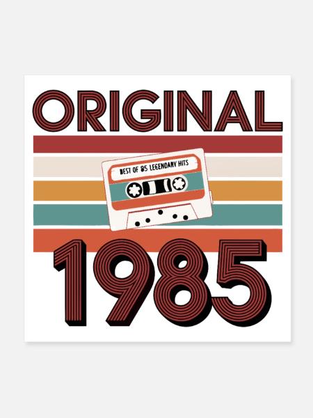 Original 1985 Vintage Birthday Retro Vintage - Poster 8" x 8" (20x20 cm) - white - Front