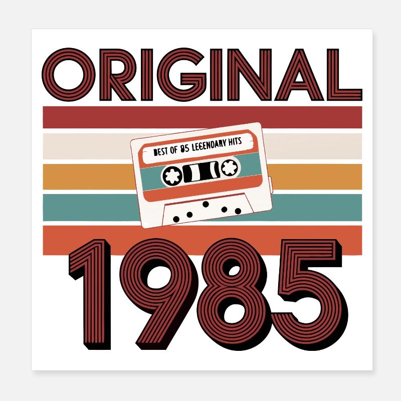Original 1985 Vintage Geburtstag Retro Vintage Poster 20x20 cm