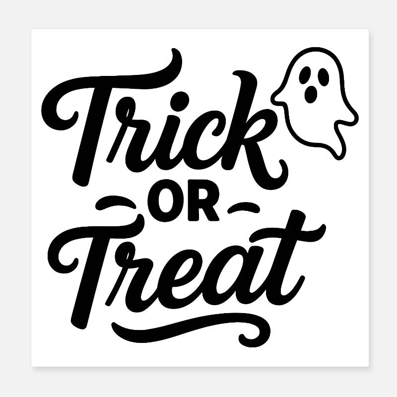 Trick or Treat avec Ghost Poster 20 x 20 cm
