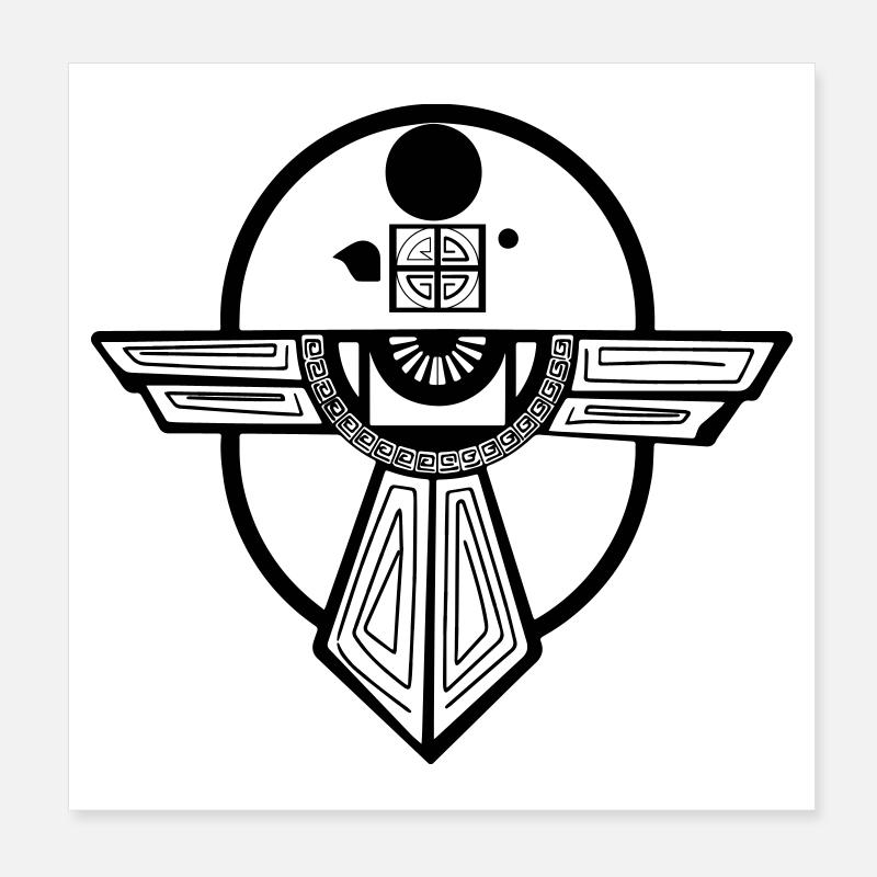 Conception d’un ancien totem de l’oiseau-tonnerre Poster 20 x 20 cm