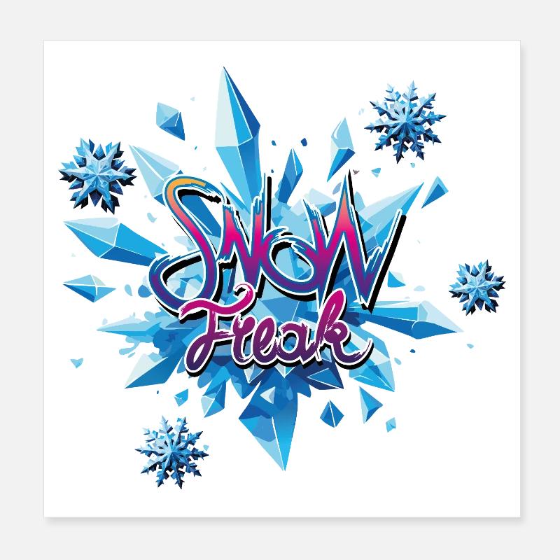 Explosion du Cristal de Neige Poster 20 x 20 cm