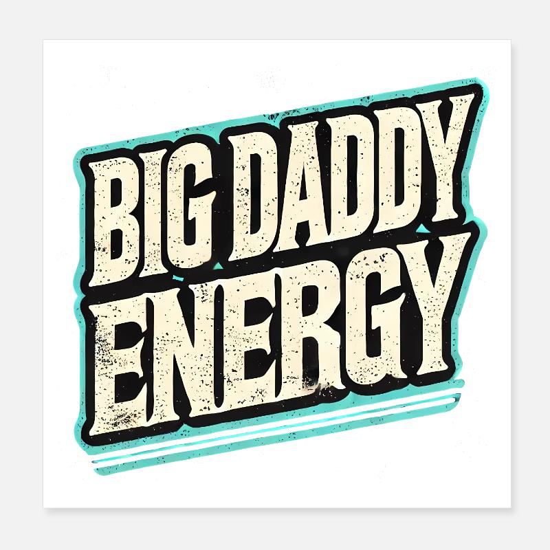 Big Dad Energie Retro Poster 20x20 cm