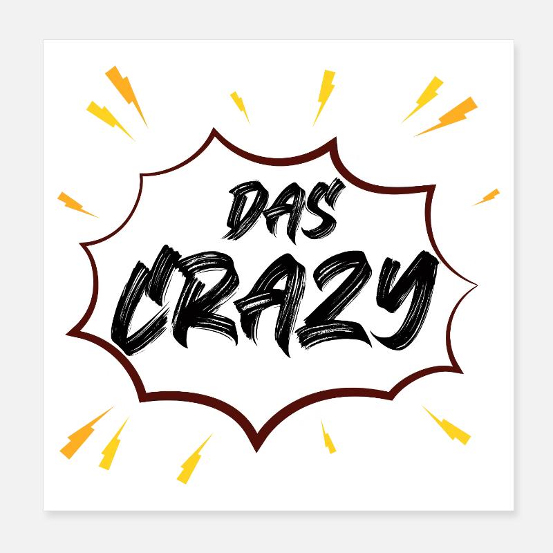 Le Crazy Comicburst Poster 20 x 20 cm