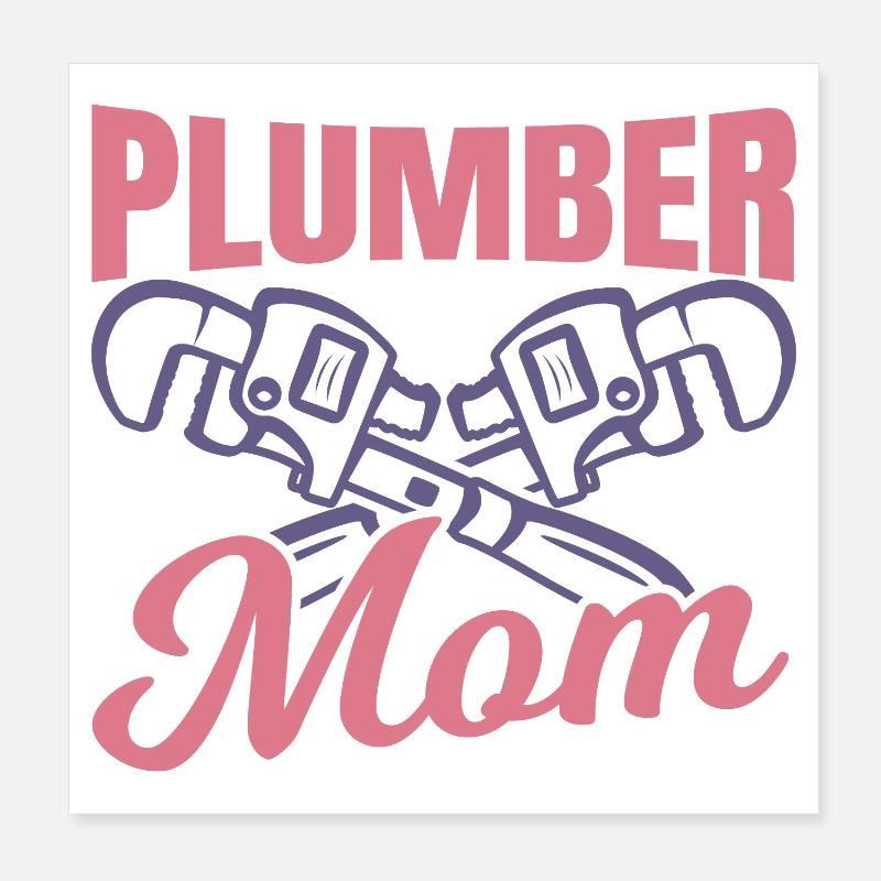 Mère plombière Poster 20 x 20 cm