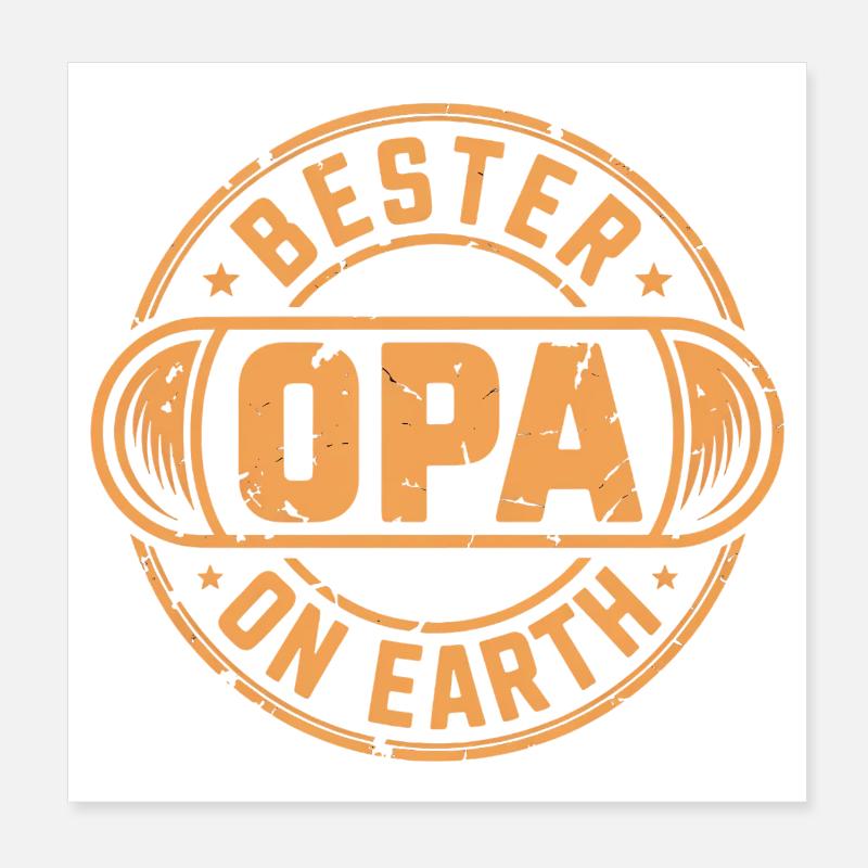 Bester Opa Poster 20x20 cm