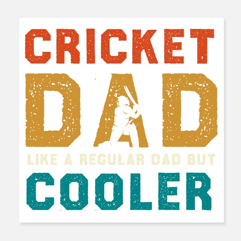 Glacière Cricket Dad Poster 20 x 20 cm