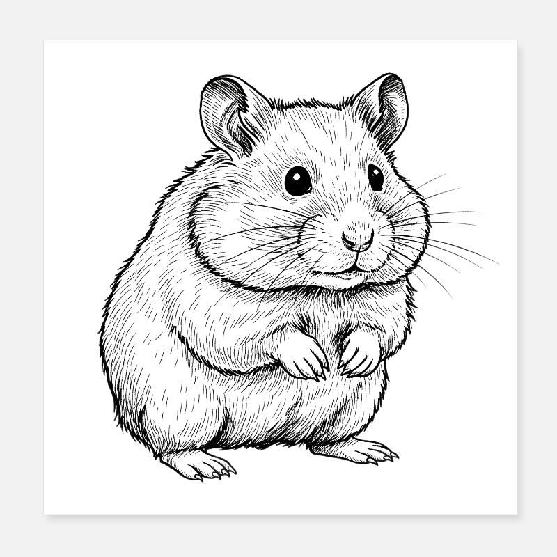 Hamster Poster 20x20 cm