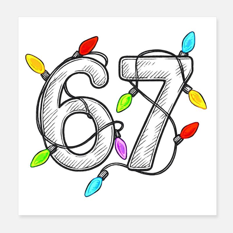 67 Lumières de Fée Poster 20 x 20 cm