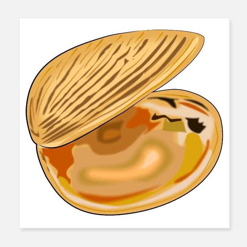 Coquille déployée Poster 20 x 20 cm