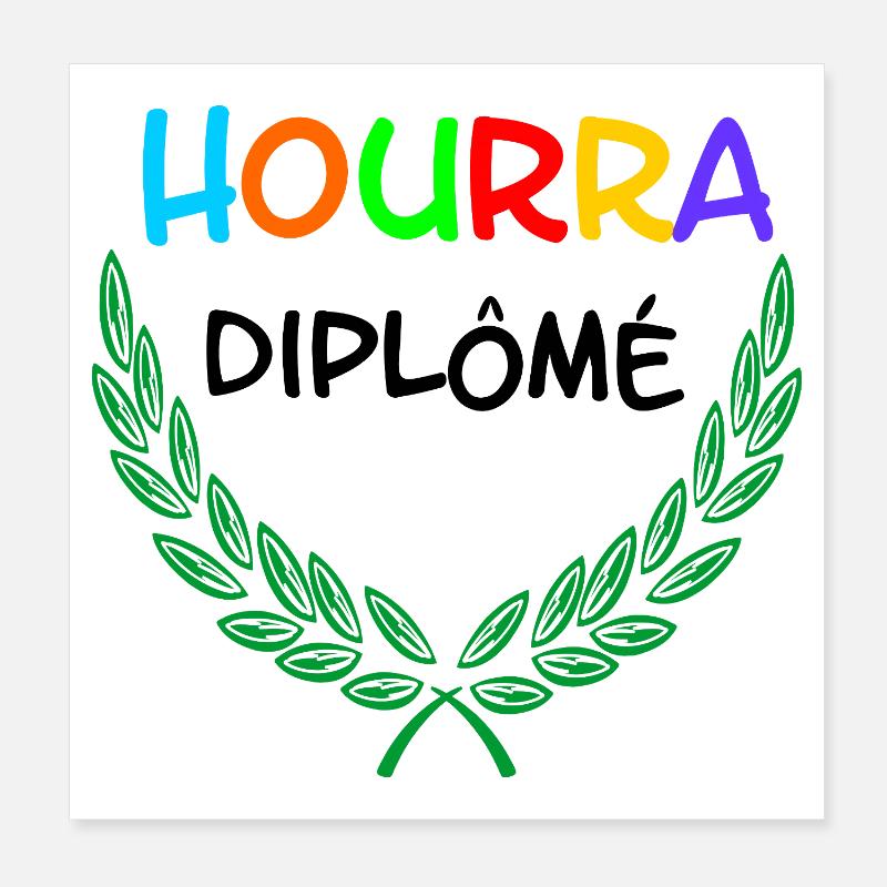 ourra diplôme Poster 20x20 cm