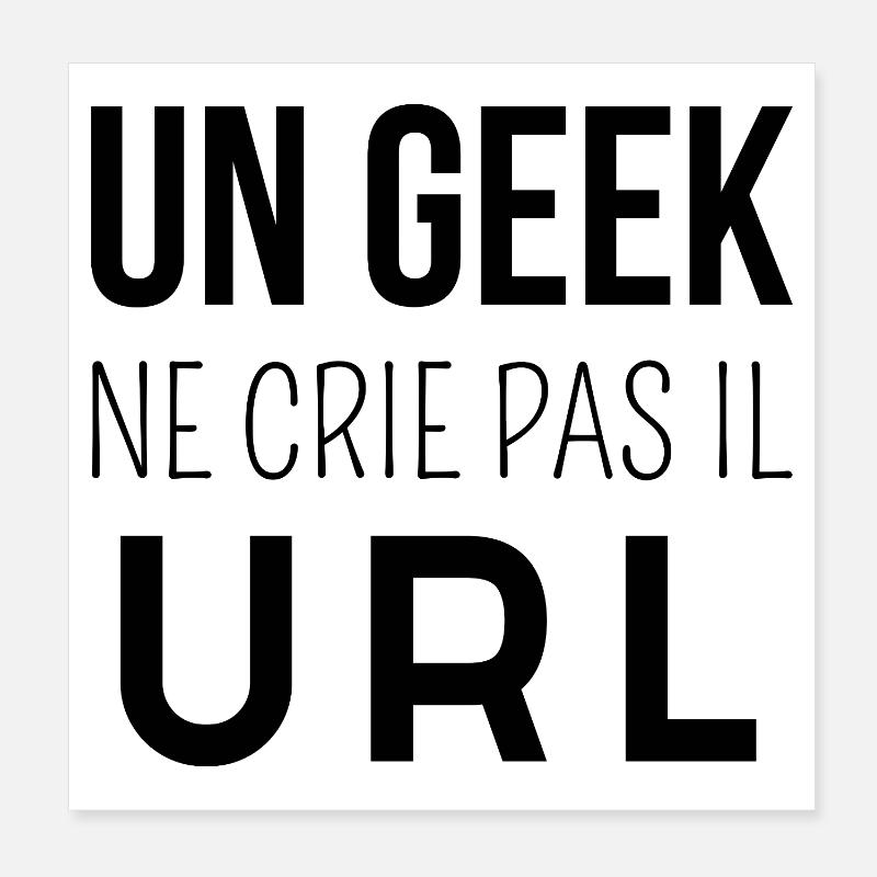 Ein Nerd schreit es nicht – Nerd-Humor - Poster 20x20 cm - Weiß