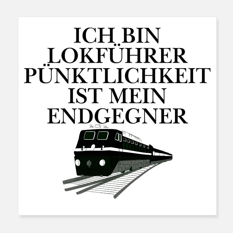 Conception du conducteur de train Poster 20 x 20 cm
