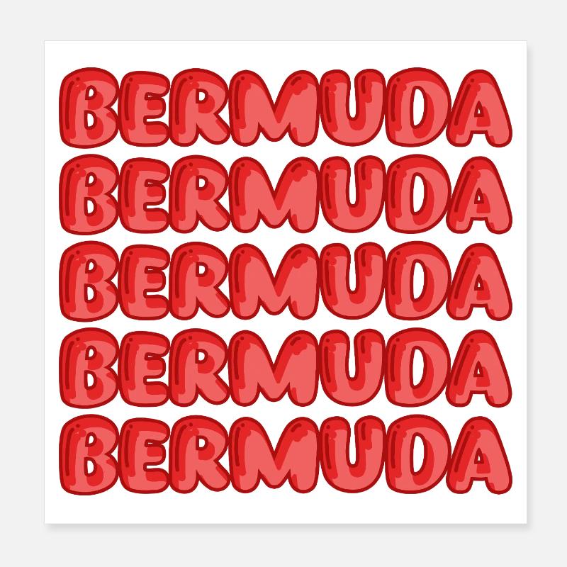 Reise Bermuda Poster 20x20 cm
