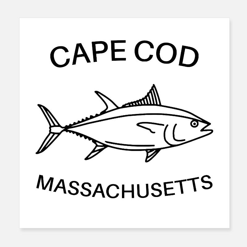 Cape Cod - Massachusetts États-Unis - Pêche - thon Poster 20 x 20 cm