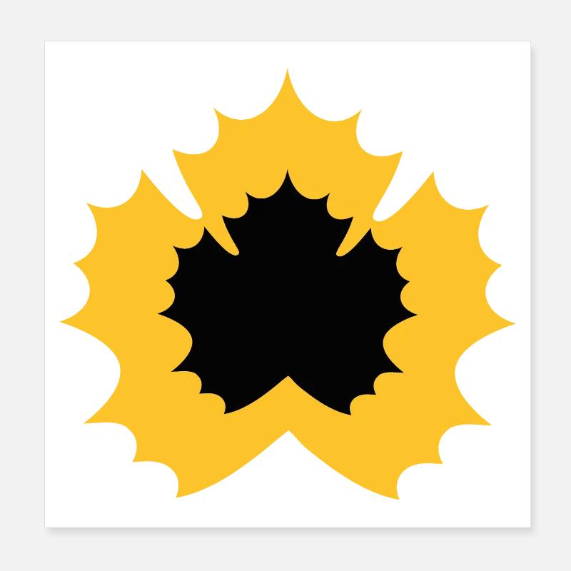 Skellefteå jaune-noir Poster 20 x 20 cm