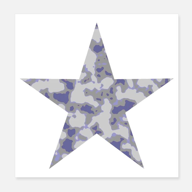 Star Camouflage Poster 8" x 8" (20x20 cm)