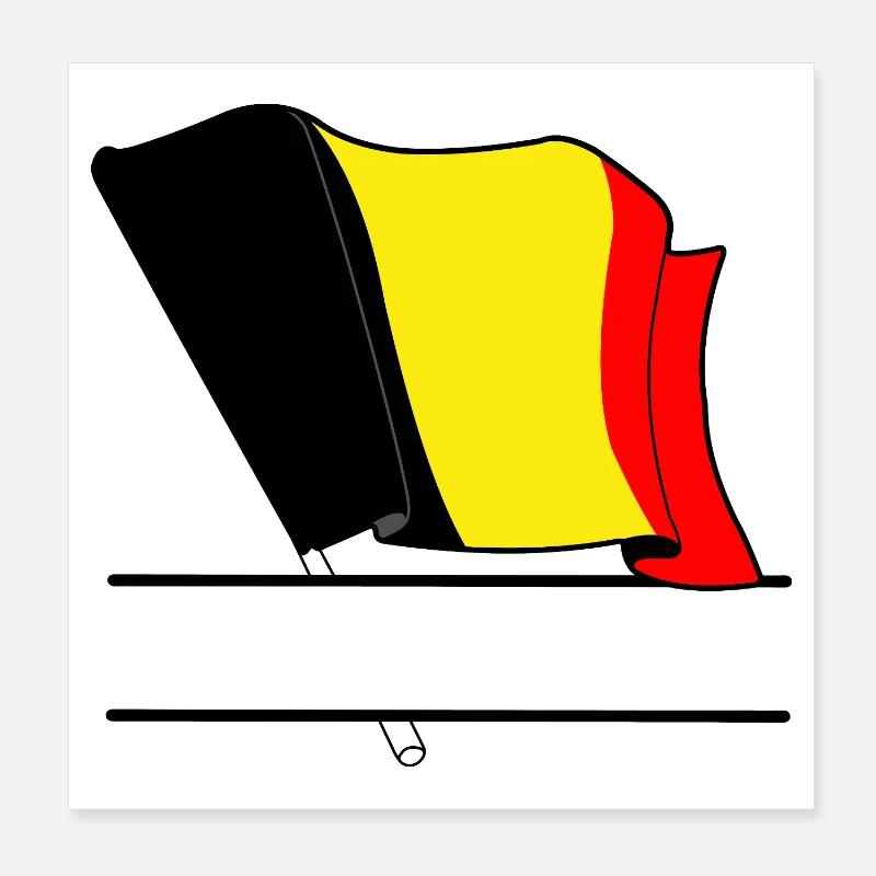 Belgium Flag – Namespace Poster 8" x 8" (20x20 cm)