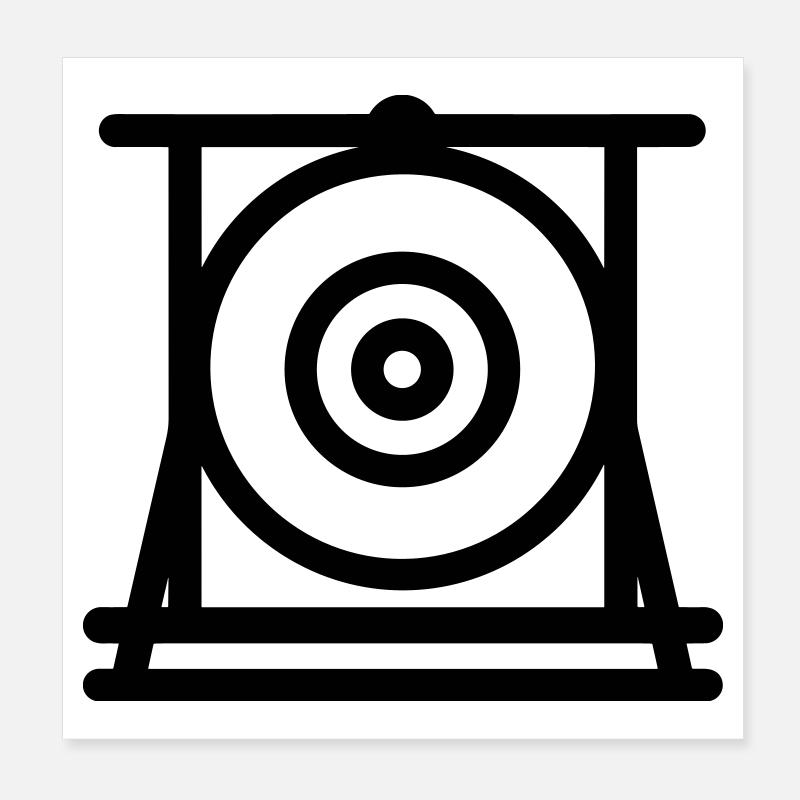 gong Poster 20x20 cm