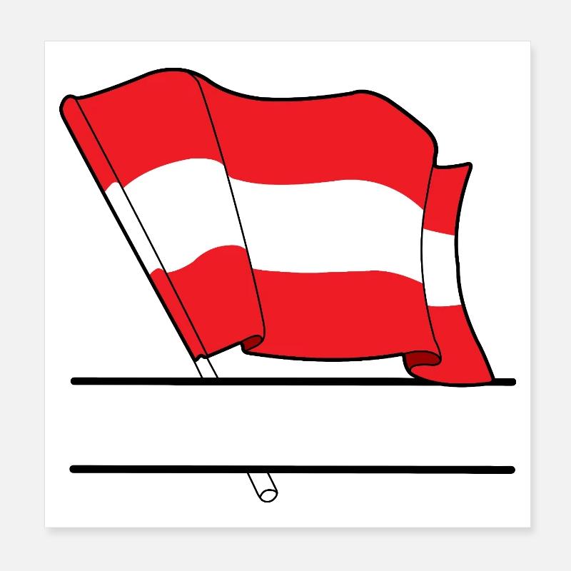 Drapeau autrichien – Espace de noms Poster 20 x 20 cm