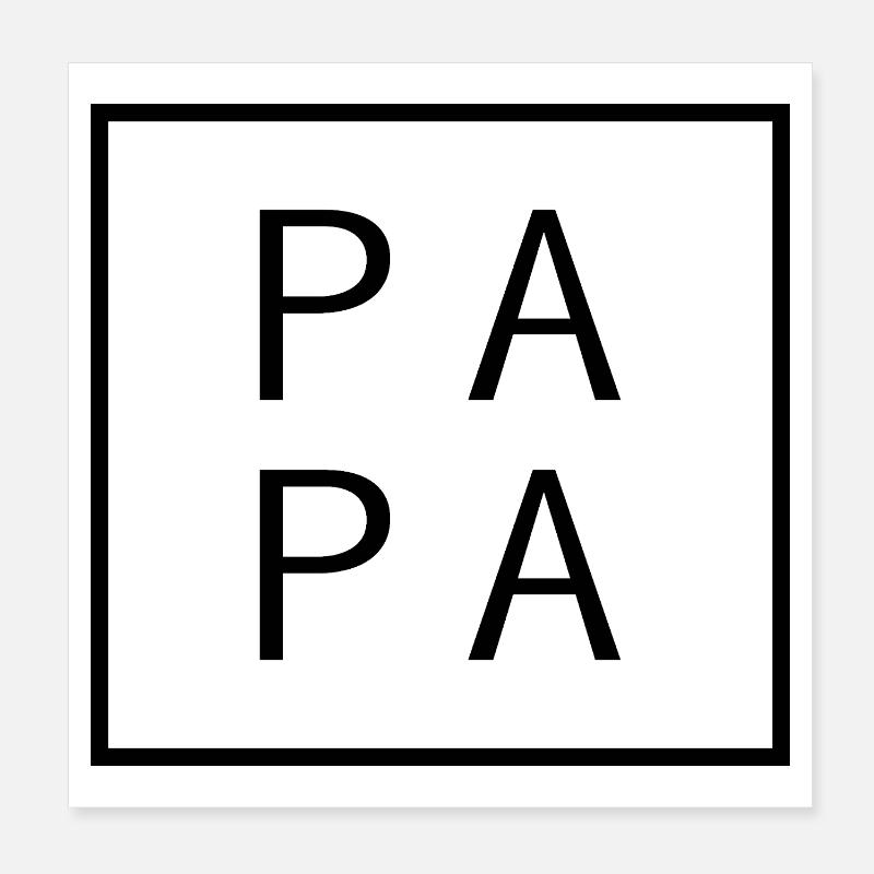 Papa 2026 Logo Werdender Papa 2026 Papa est 2026  Poster 20x20 cm