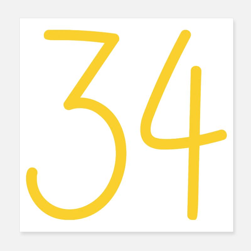 34 Poster 8" x 8" (20x20 cm)