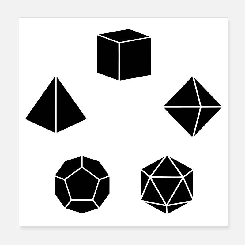 Pen&Paper Dice Set Poster 20x20 cm