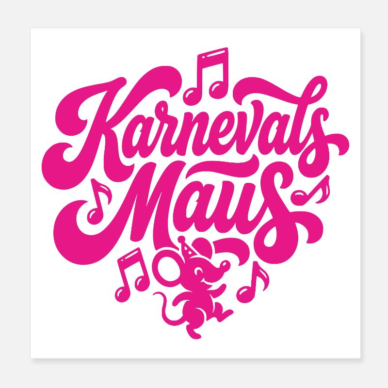 Carnival Mouse Carnival Mouse Carnival Party Dancing Poster 8" x 8" (20x20 cm)