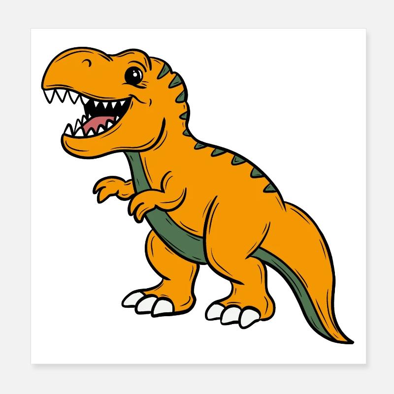 Dino Poster 8" x 8" (20x20 cm)