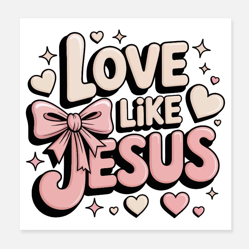 Aimez comme Jésus Poster 20 x 20 cm