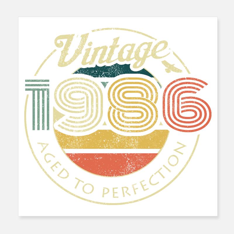 Vintage 60er Retro Logo Poster 20x20 cm