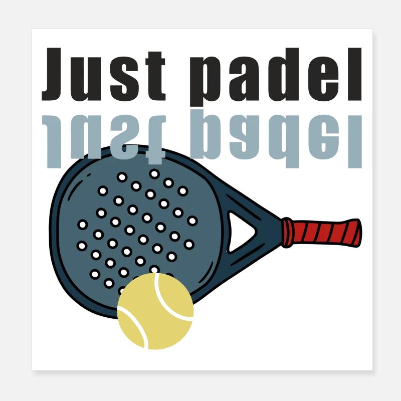 Just_padel - Poster 20x20 cm - Weiß