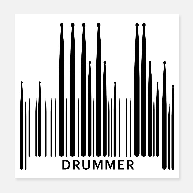 Drummer, Drummer Poster 8" x 8" (20x20 cm)