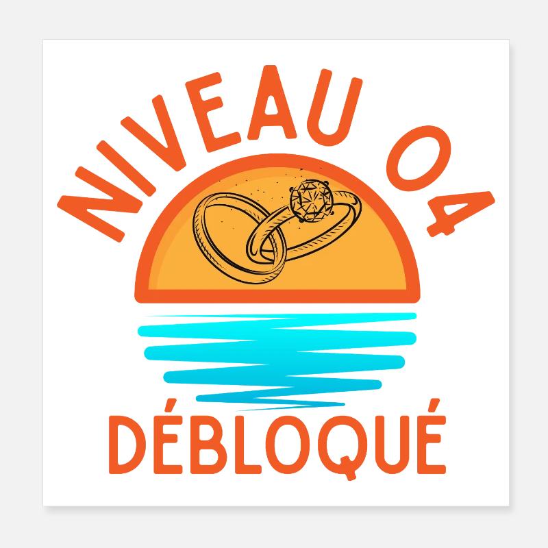 Level 04 Unlocked, a creative and joyful touch Poster 8" x 8" (20x20 cm)