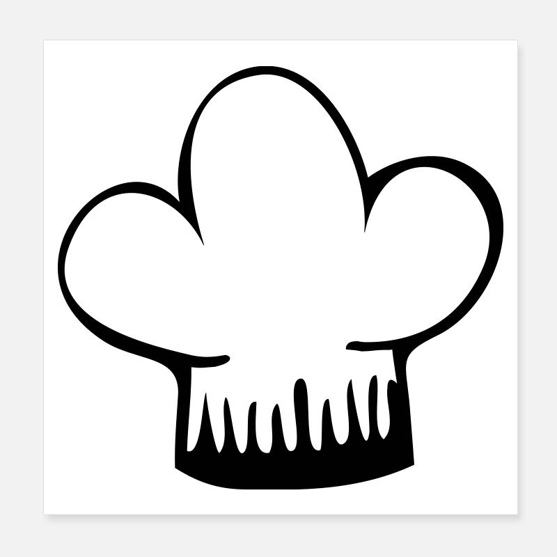 Kochmütze Poster 20x20 cm