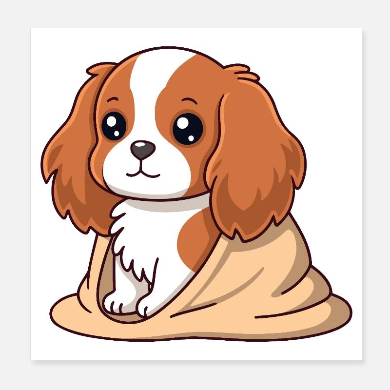 Dog Rider Softness Beige Poster 8" x 8" (20x20 cm)