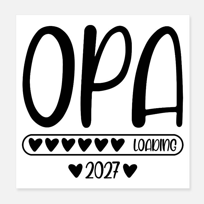 Grandpa 2027 loading Poster 8" x 8" (20x20 cm)