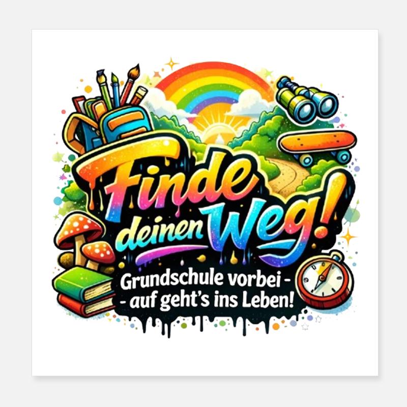 Trouve ta voie – École primaire Poster 20 x 20 cm